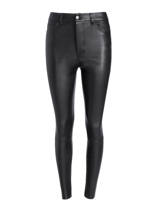 BLACK-MIKAH LEATHER PANT