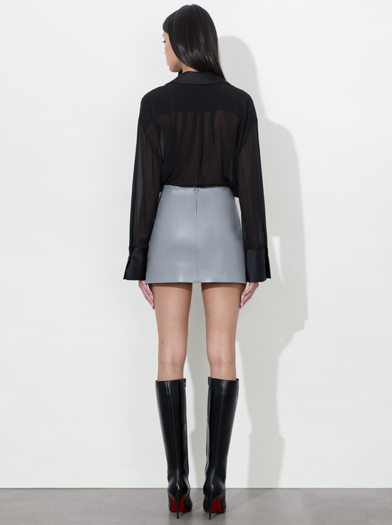 STORM GREY-SIOBHAN VEGAN MINI SKIRT