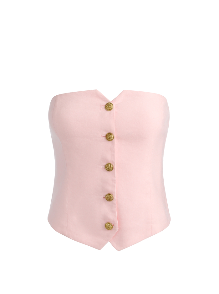 KELCEY STRAPLESS VEST - ENGLISH ROSE image 5 - ALICE + OLIVIA