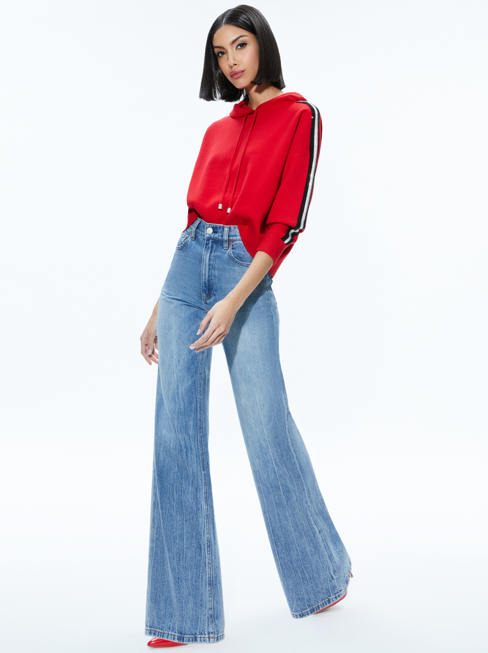 KATERINE OVERSIZED HOODIE - PERFECT RUBY image 4 - Alice And Olivia