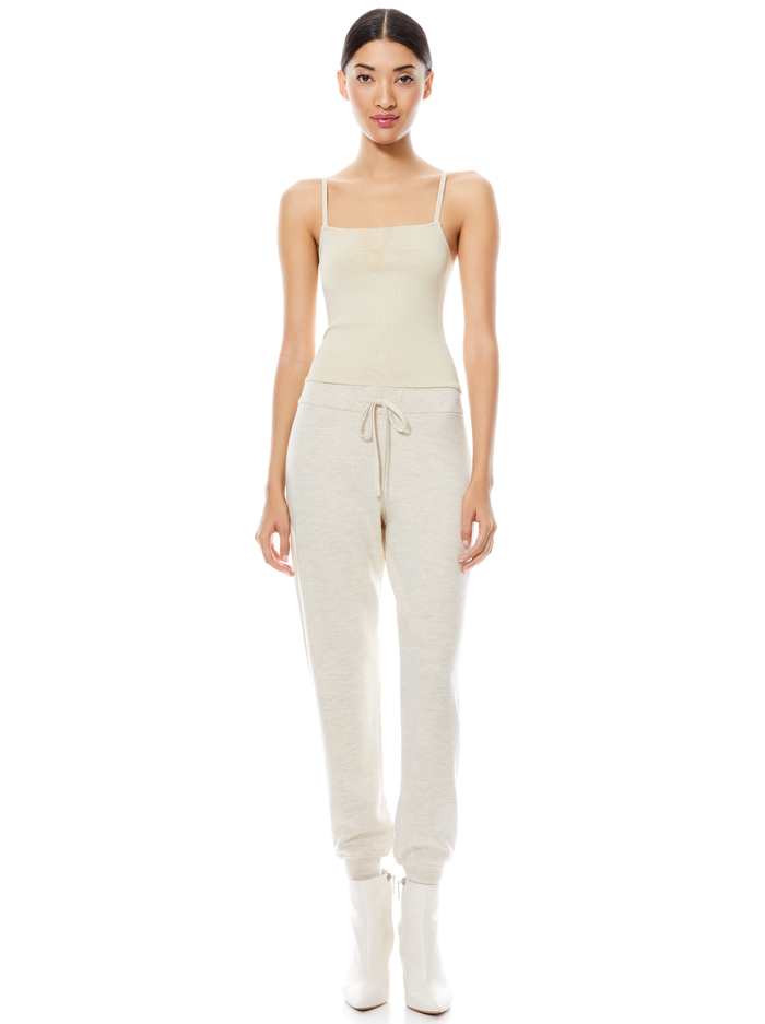 DRINA CROPPED RIB TANK - SEPIA image 2 - ALICE + OLIVIA