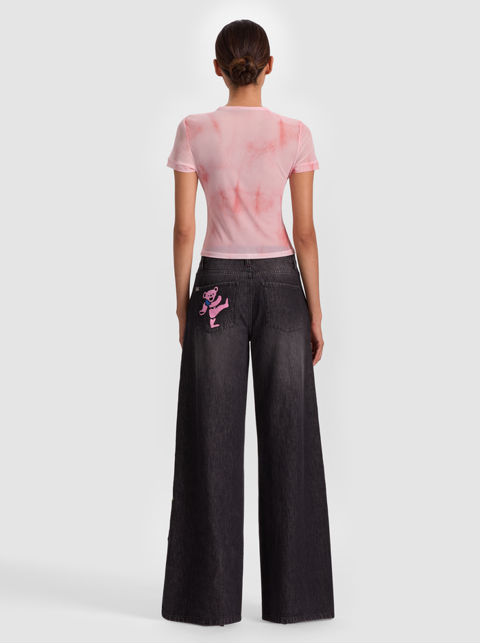 A+O X GRATEFUL DEAD TESS TEE - STATIC TIE DYE image 3 - Alice And Olivia