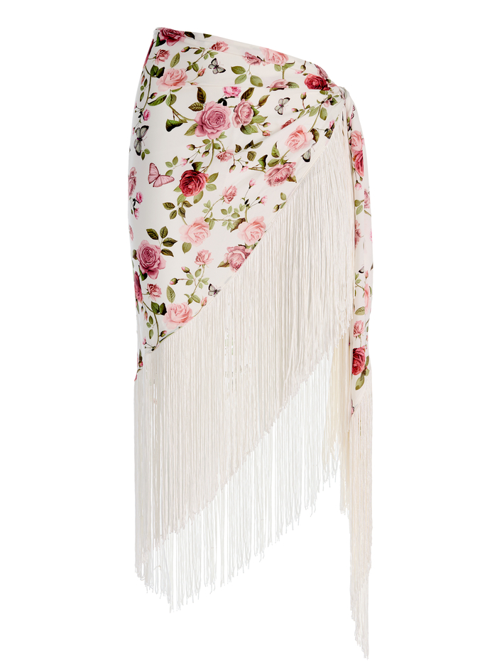 MESHA SHAWL - GARDEN GOSSIP OFF WHITE image 5 - ALICE + OLIVIA