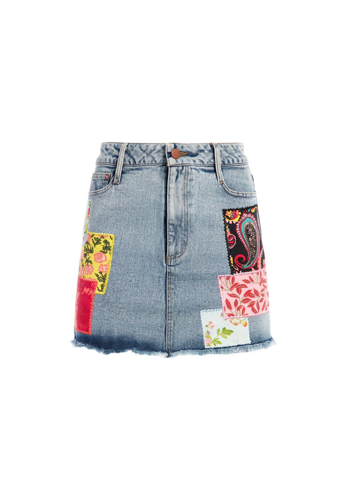 alice and olivia denim skirt