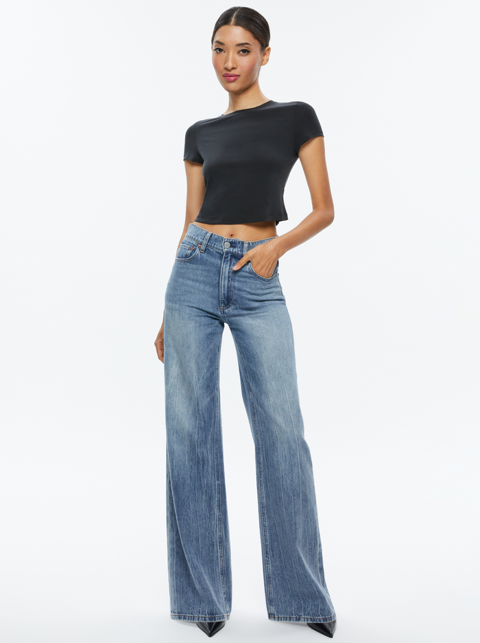 ONIE BABY TEE - BLACK image 4 - Alice And Olivia