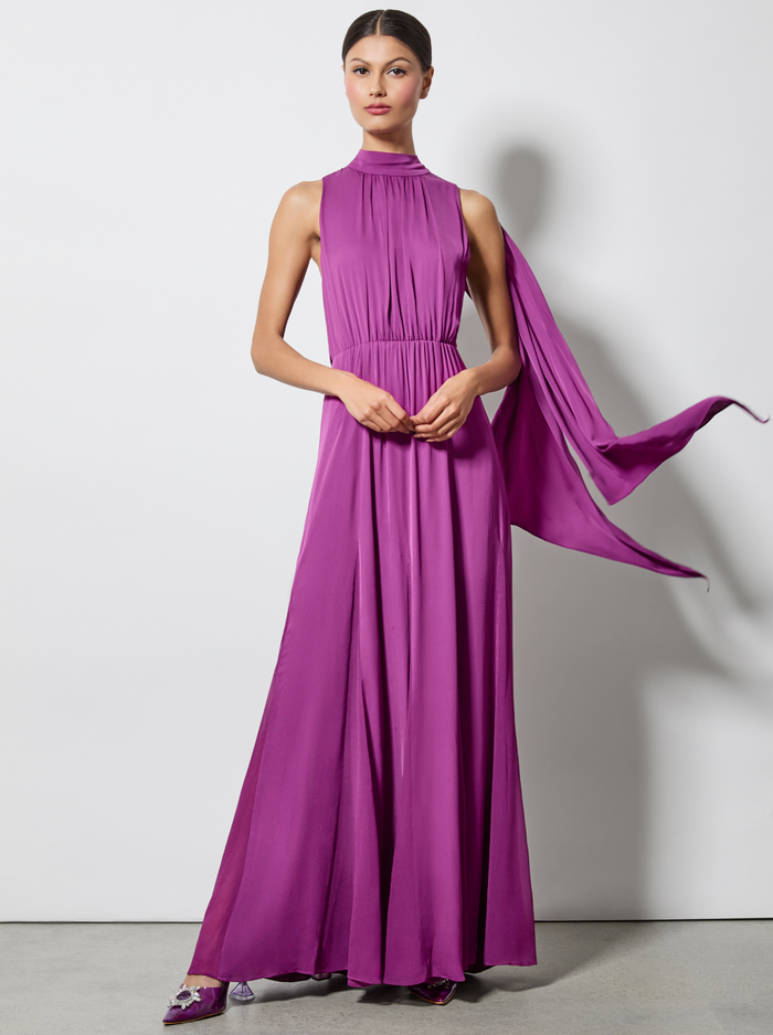 DITA MAXI DRESS - BRIGHT BOYSENBERRY image 4 - Alice And Olivia