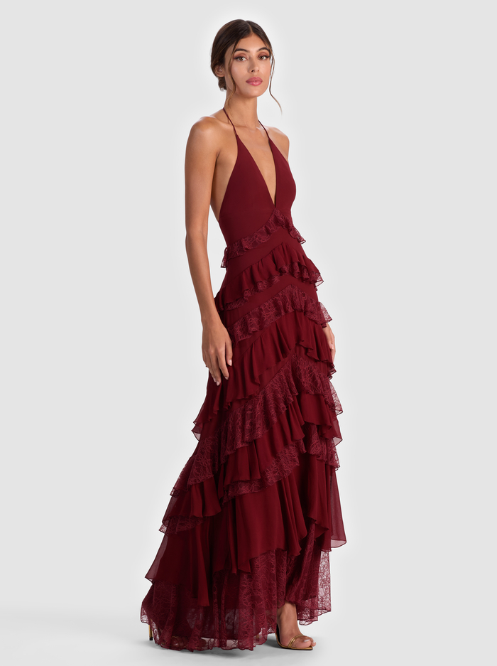 LIANA MAXI DRESS - OXBLOOD image 5 - Alice And Olivia