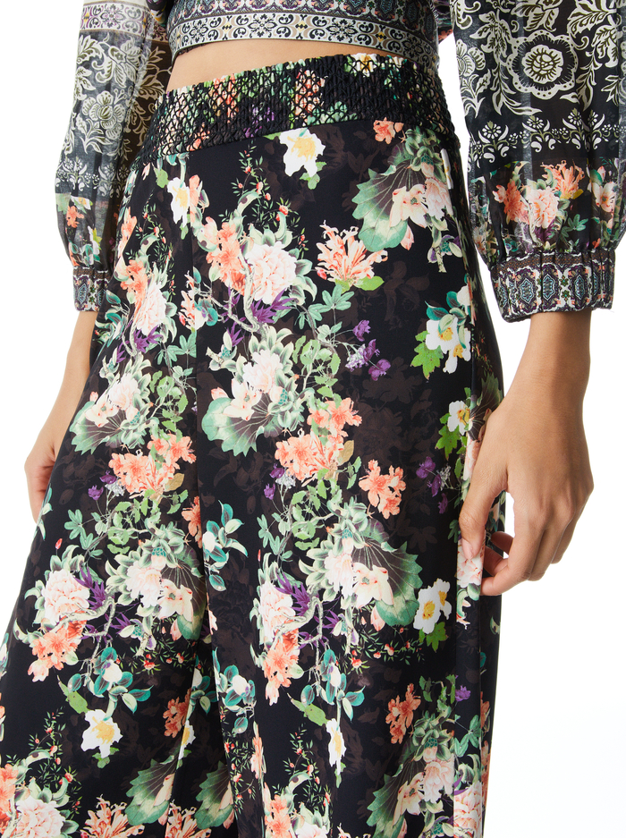 ATHENA FLORAL WIDE LEG PANT - ROMANCE BLACK image 3 - Alice And Olivia