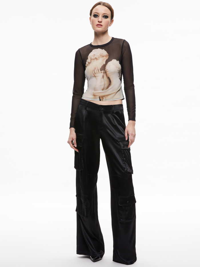DELAINA MESH CROP TOP - ITALIAN ROMANCE image 2 - Alice And Olivia