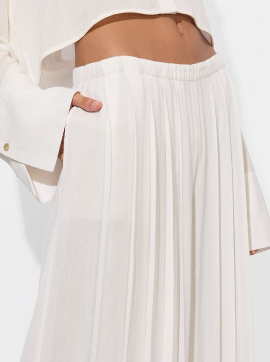 OFF WHITE-JENNA PLEATED PULL ON PANT