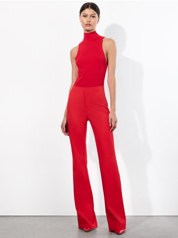 YUKI TROUSER - BRIGHT RUBY image 4 - Alice And Olivia