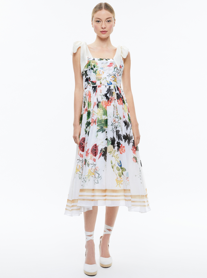 HAVEN FLARED MIDI DRESS - BLUSH KISS VANILLA - Alice And Olivia