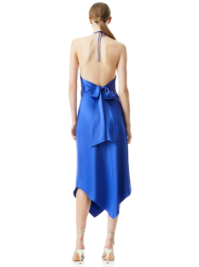 FRANCENE HANDKERCHIEF HEM MIDI DRESS - COBALT image 2 - Alice And Olivia