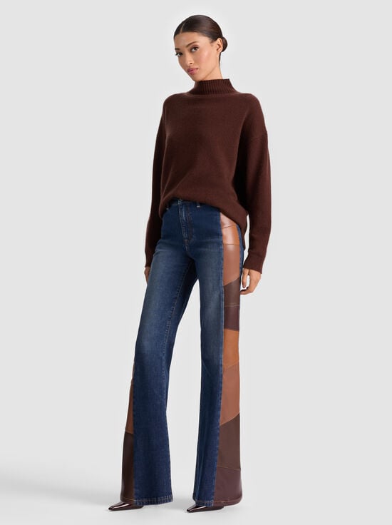 DARK CHOCOLATE-MELIE CASHMERE PULLOVER