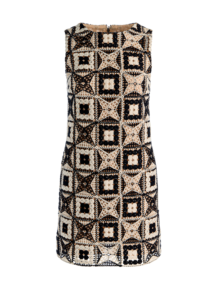 CLYDE CROCHET MINI DRESS - BLACK/MULTI image 5 - ALICE + OLIVIA