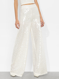 ATHENA SEQUIN PANT - OFF WHITE/CLEAR