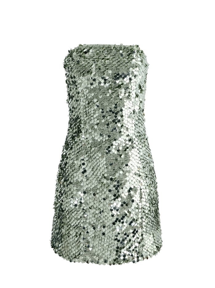 VELIA MINI DRESS - SEA SPRAY image 5 - Alice And Olivia