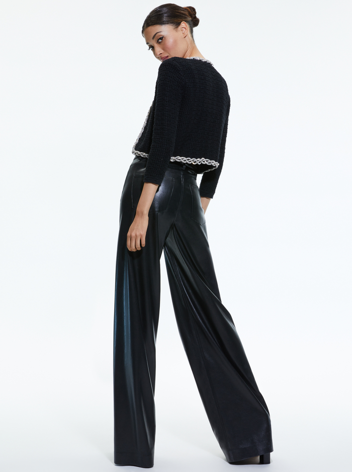 AKIRA EMBELLISHED CARDIGAN - BLACK image 1 - Alice And Olivia