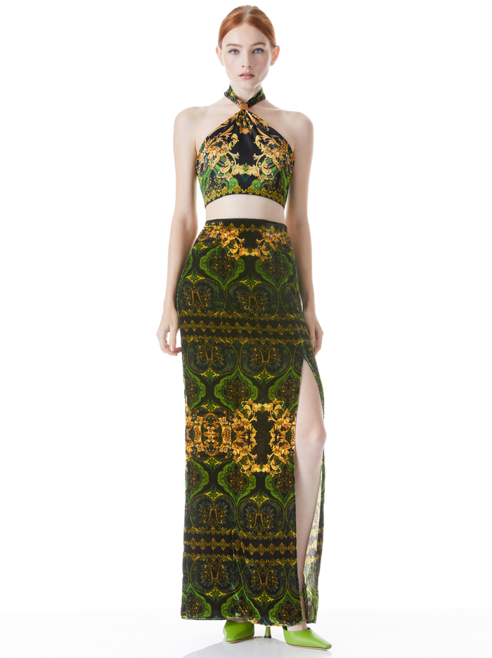 STEPHINE MAXI SKIRT - RENDEZVOUS/MULTI image 2 - Alice And Olivia