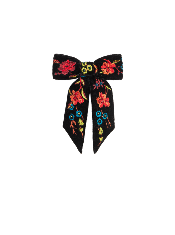 KITTI EMBROIDERED BOW BARRETTE - MULTI image 1 - Alice And Olivia