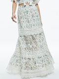 REISE EMBROIDERED TIERED MAXI SKIRT - GEORGIA FLORAL