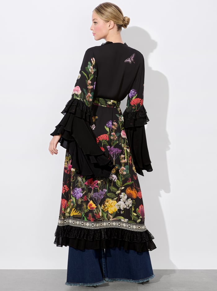 ADALIA RUFFLE MAXI ROBE - SECRET GARDEN image 4 - Alice And Olivia