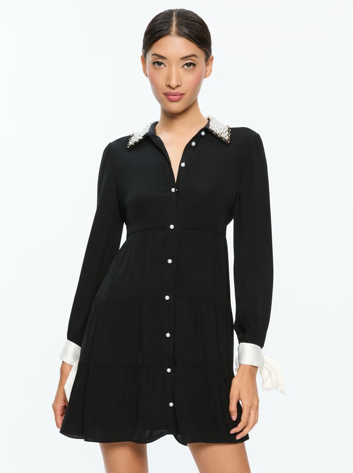 MEEKO MINI DRESS - BLACK image 3 - Alice And Olivia