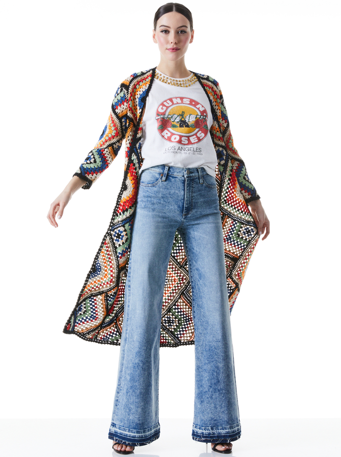 BEAUTIFUL HIGH RISE FLARE JEAN - ROCKY BLUES image 6 - Alice And Olivia