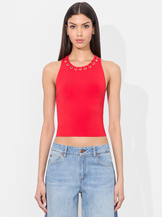 BRIGHT RUBY-HEIDI GROMMET TANK