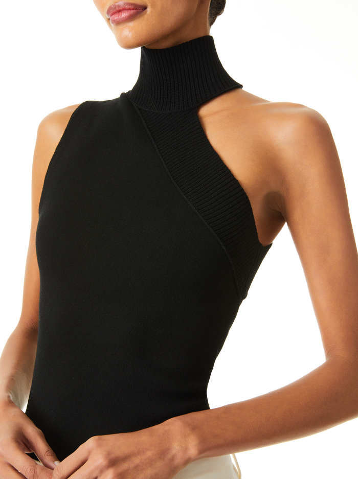 KIKI CUT OUT TANK - BLACK image 3 - Alice And Olivia