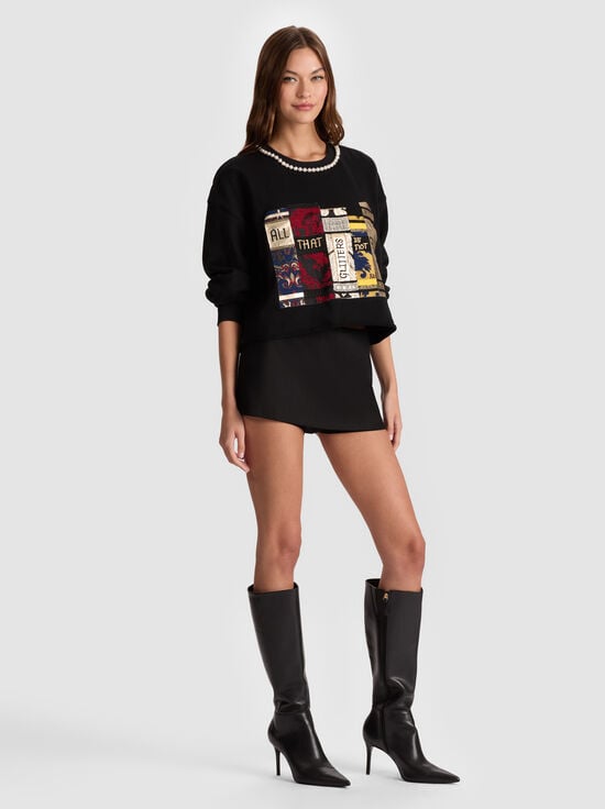 BLACK/MULTI-RANDY SWEATSHIRT