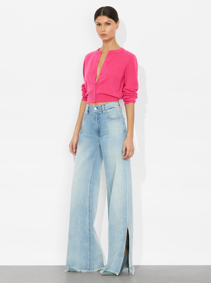 DOLLIE CASHMERE CARDIGAN - RASPBERRY image 4 - Alice And Olivia