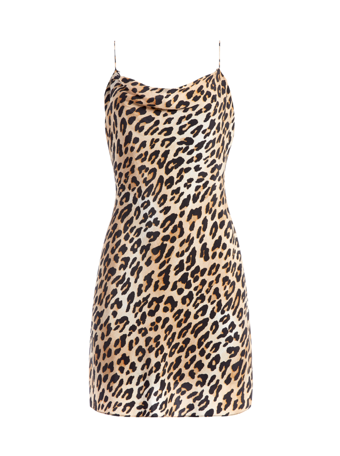Harmony Leopard Mini Dress In Spotted Leopard Multi | Alice And Olivia
