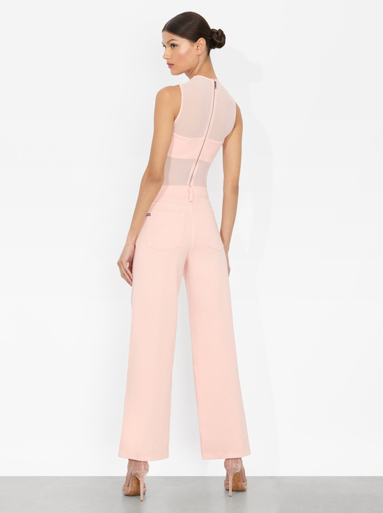 PINK BLOOM-BANDEAU SLEEVELESS BODYSUIT