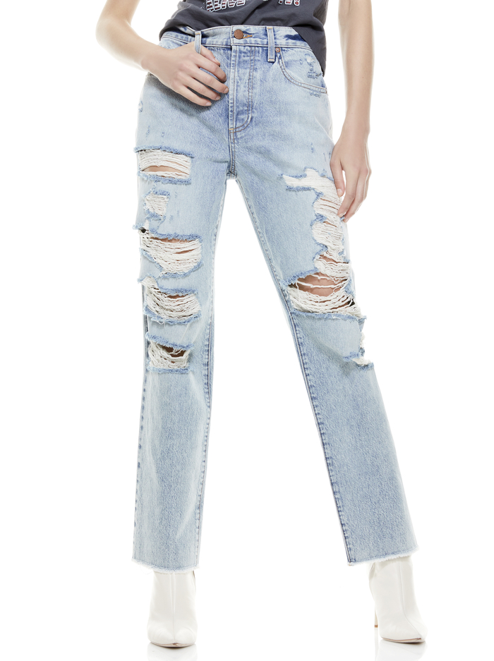 AMAZING HIGH RISE BOYFRIEND JEAN - WILDFIRE image 1 - Alice And Olivia