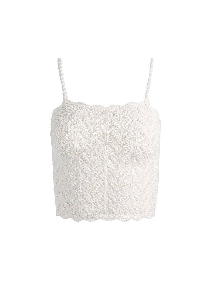 SID CROCHET TANK - SOFT WHITE image 5 - ALICE + OLIVIA