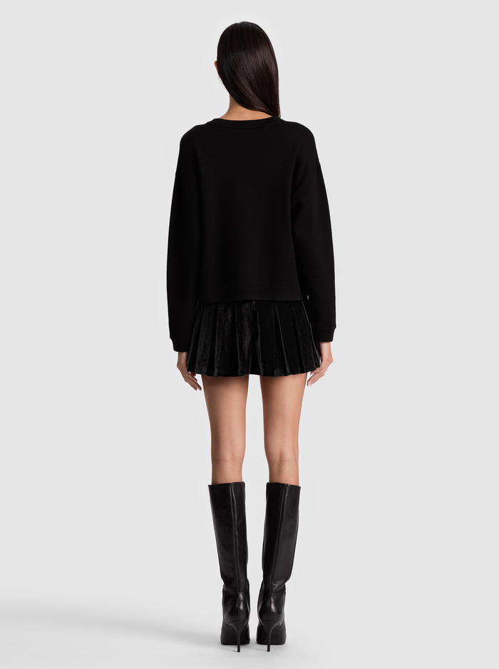 PERRY PRESENT PULLOVER - BLACK MULTI image 2 - Alice And Olivia