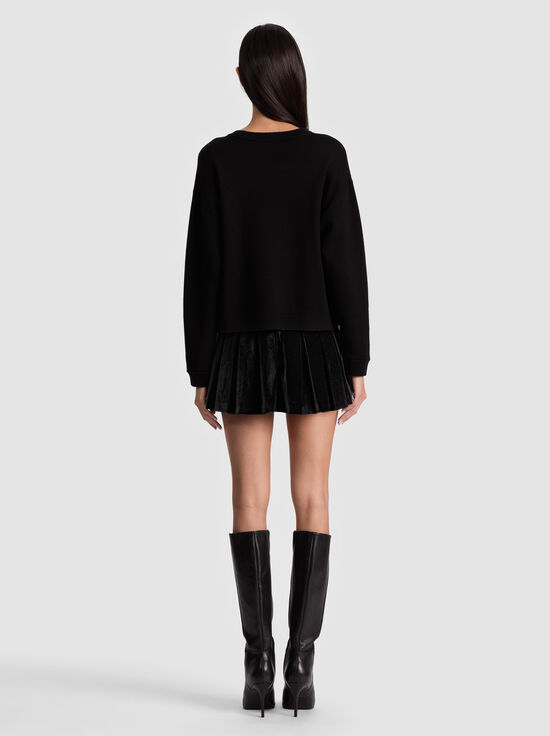 BLACK MULTI-PERRY PRESENT PULLOVER