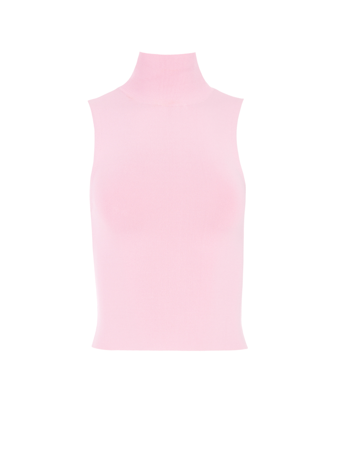 DARINA MOCK NECK FITTED TANK - BLUSH image 5 - Alice And Olivia
