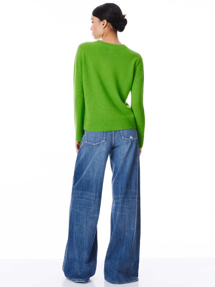 KRAVIT CREWNECK SWEATER - PARROT image 1 - Alice And Olivia