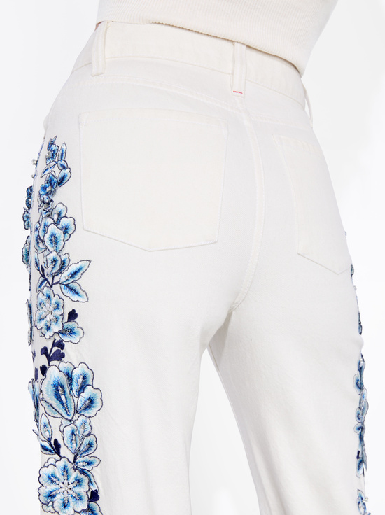 OFF WHITE-WEEZY EMBROIDERED JEAN