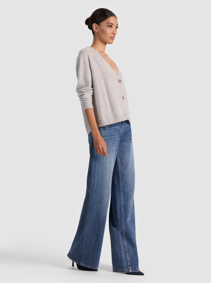 BRADLEY CASHMERE CARDIGAN - STORM GREY HEATHER image 4 - Alice And Olivia