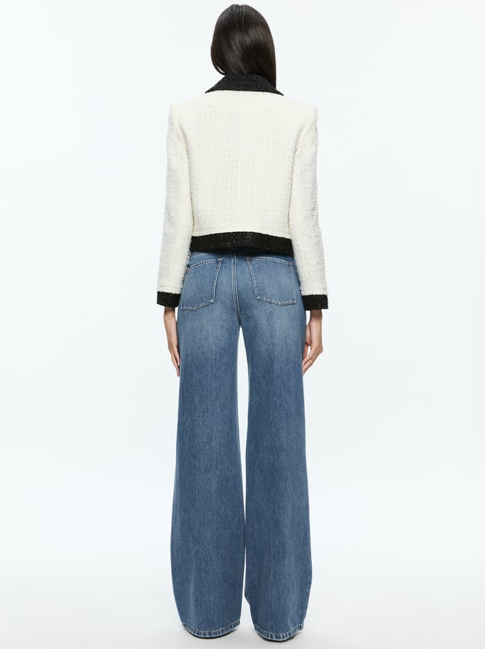 TOPHER JACKET - OFF WHITE/BLACK image 2 - Alice And Olivia