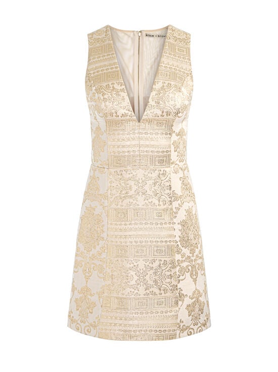 GOLD-PACEY MINI DRESS