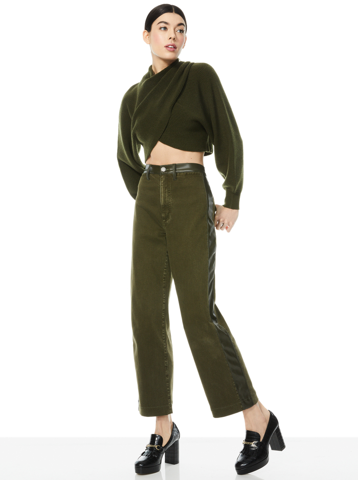 MORA REVERSIBLE PULLOVER - OLIVE image 4 - Alice And Olivia