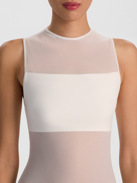 OFF WHITE-BANDEAU SLEEVELESS BODYSUIT