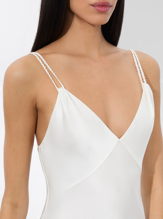 OFF WHITE-KIRO SLIP DRESS