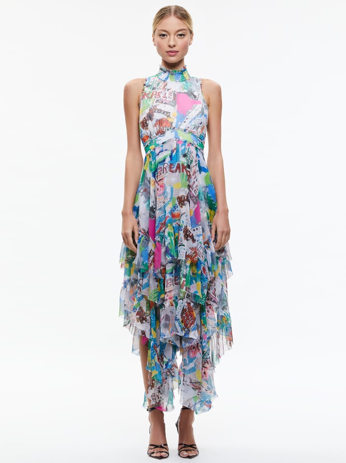 A+O X BASQUIAT EVELYN MAXI DRESS - UNBREAKABLE image 4 - Alice And Olivia