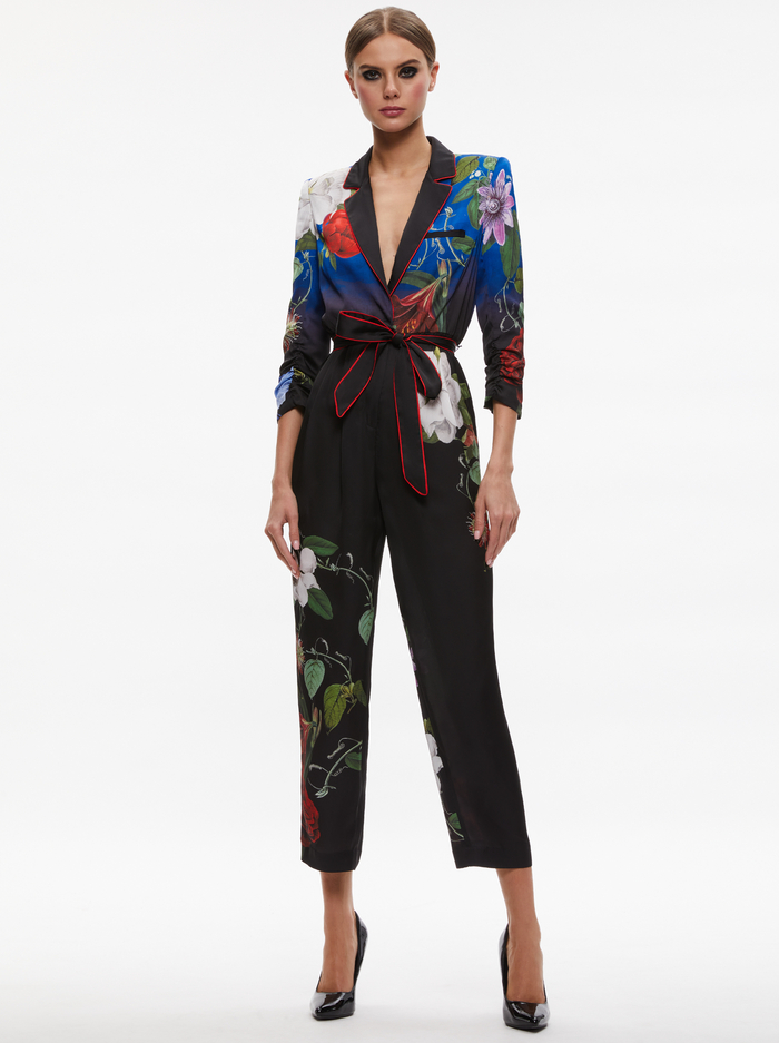 LOUETTA TIE WAIST JUMPSUIT - LUNCH DATE - Alice And Olivia