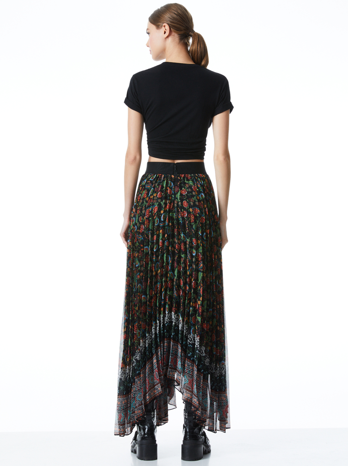 KATZ PLEATED MAXI SKIRT - PARADISE MULTI image 1 - Alice And Olivia